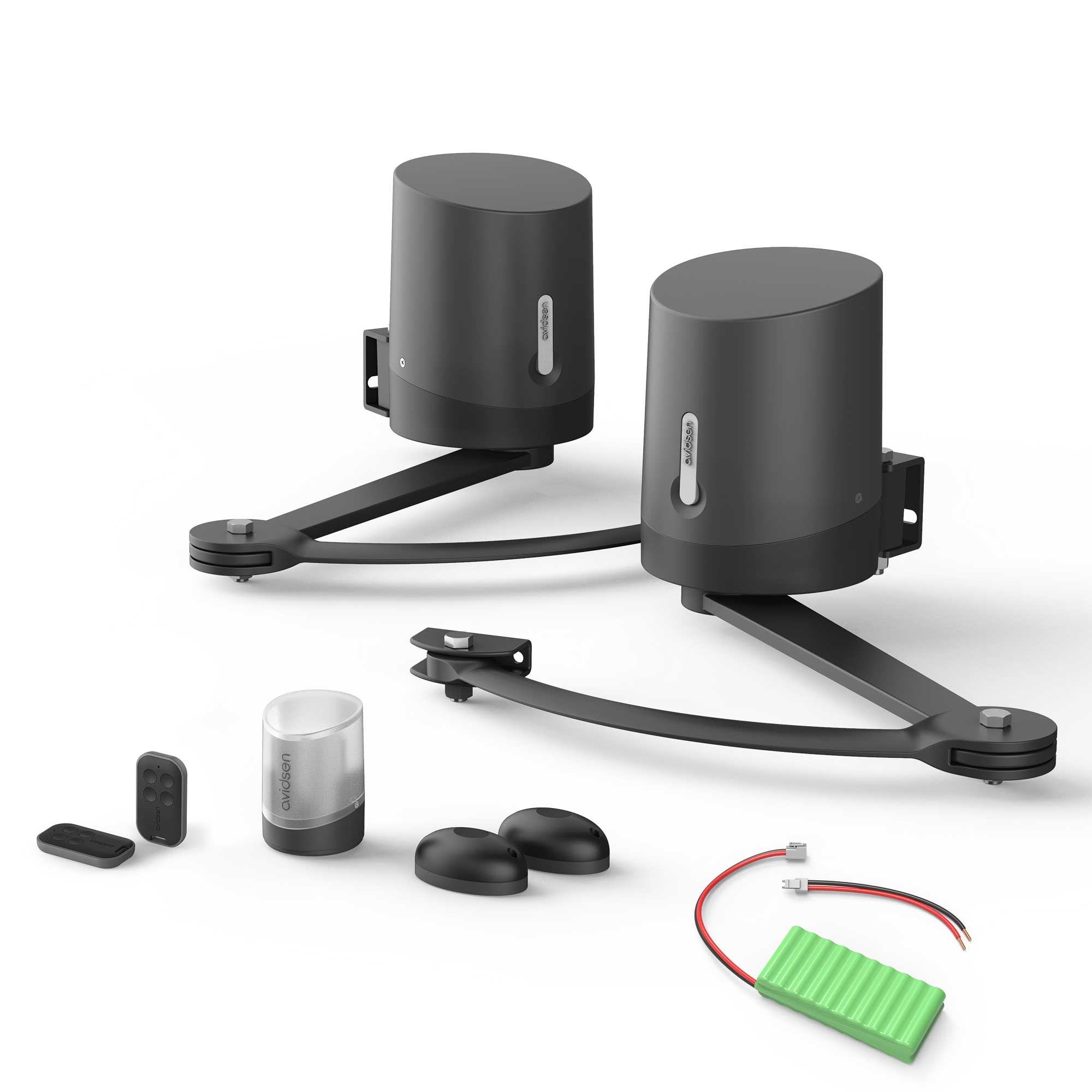 Un kit motorisation à bras pour portail battant avec la sécurité de la batterie de secours