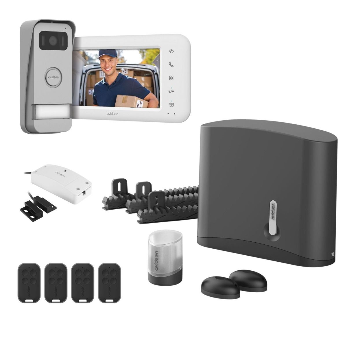 Une portail 100% connecté : motorisation + visiophone connecté