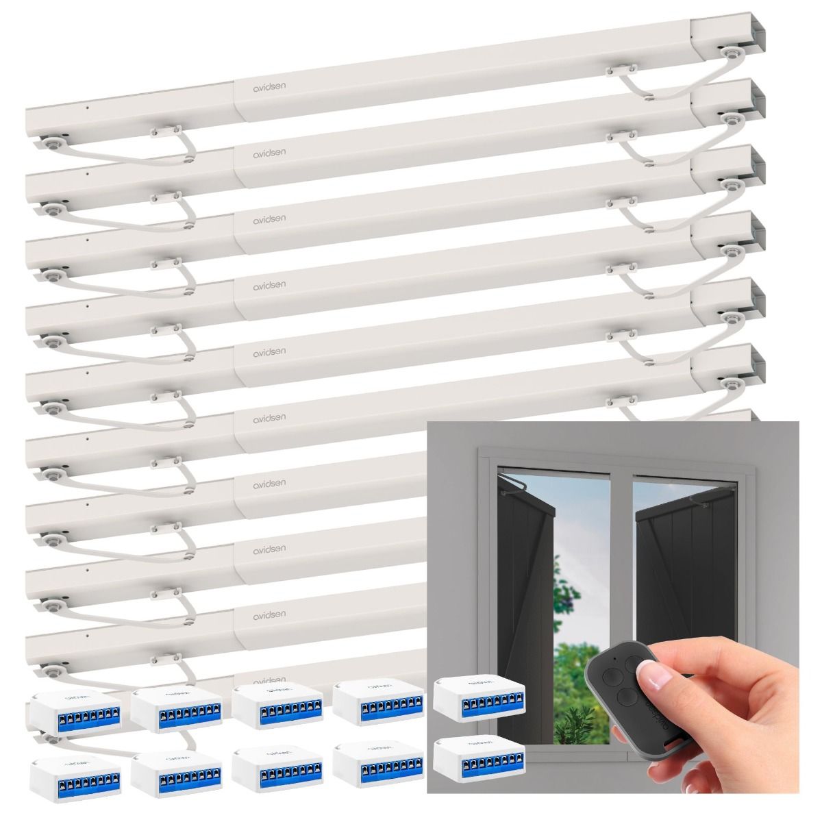 Lot de 10 motorisations connectées pour automatiser 2 fenêtres