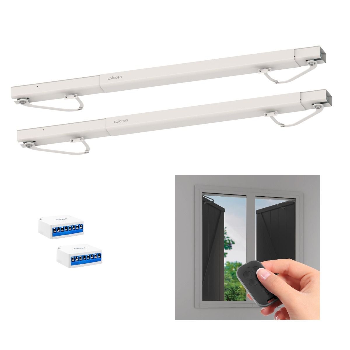 Lot de 2 motorisation connectée pour automatiser 2 fenêtres