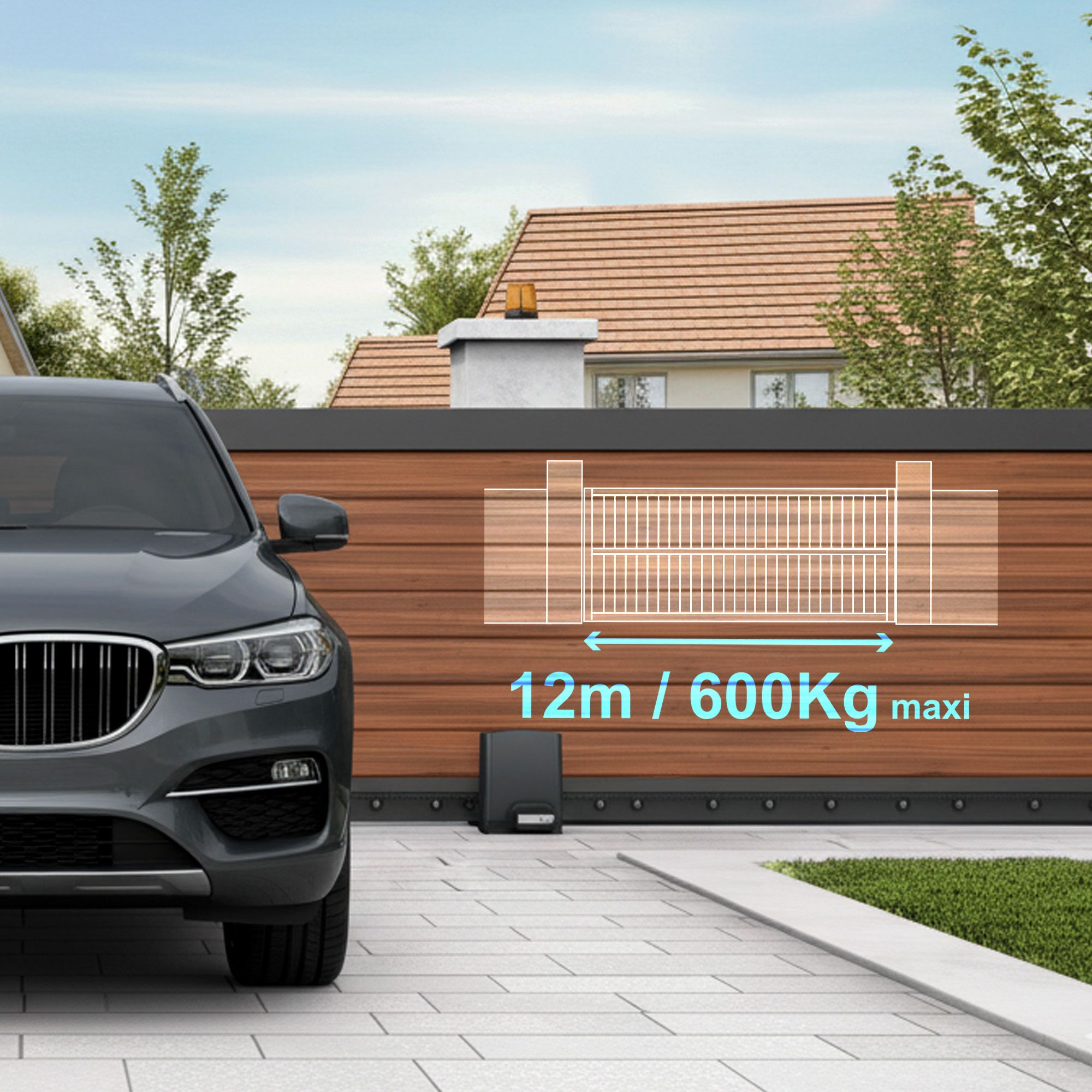 Un moteur puissant pour un portail XXL