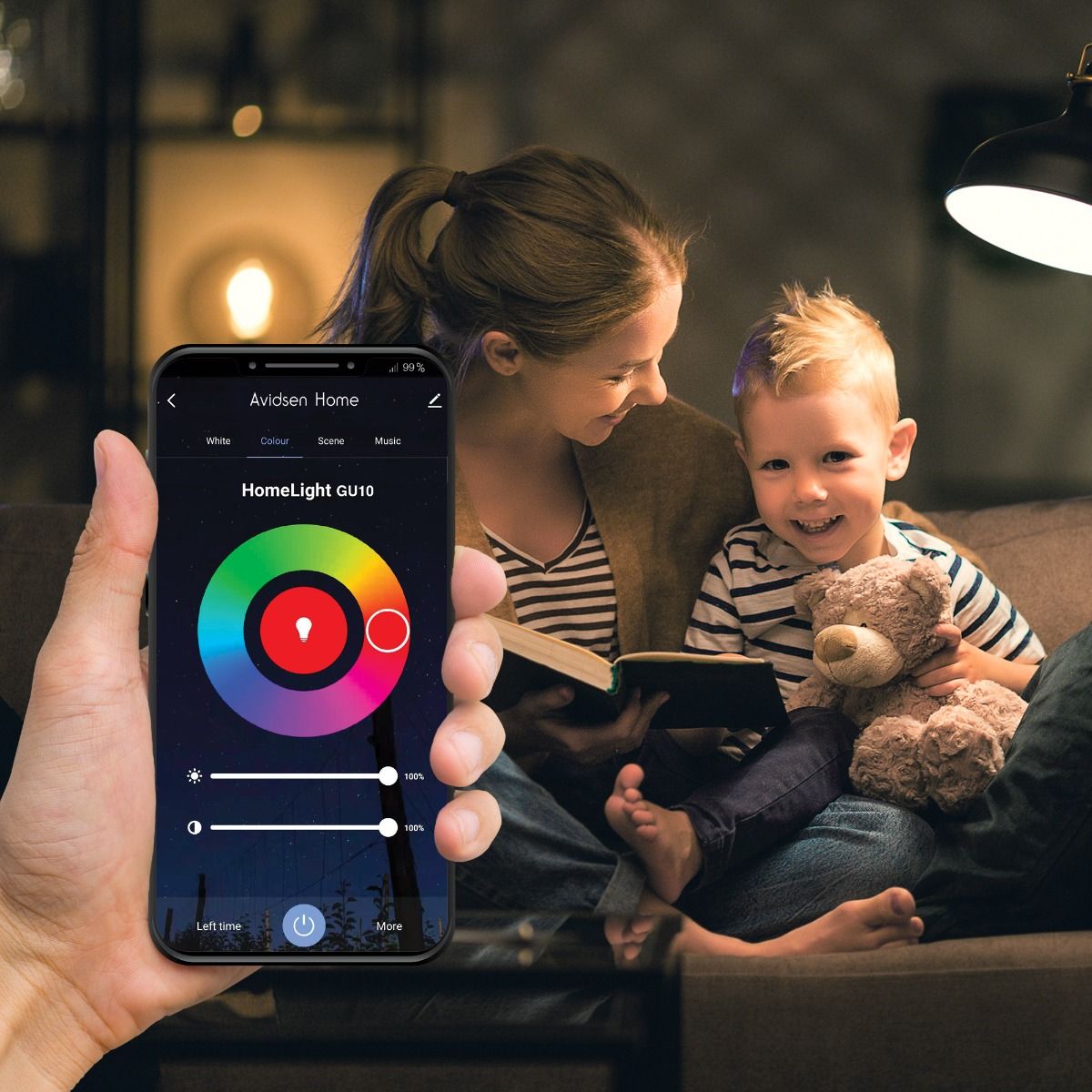 Commandez votre ampoule avec l'application Avidsen Home