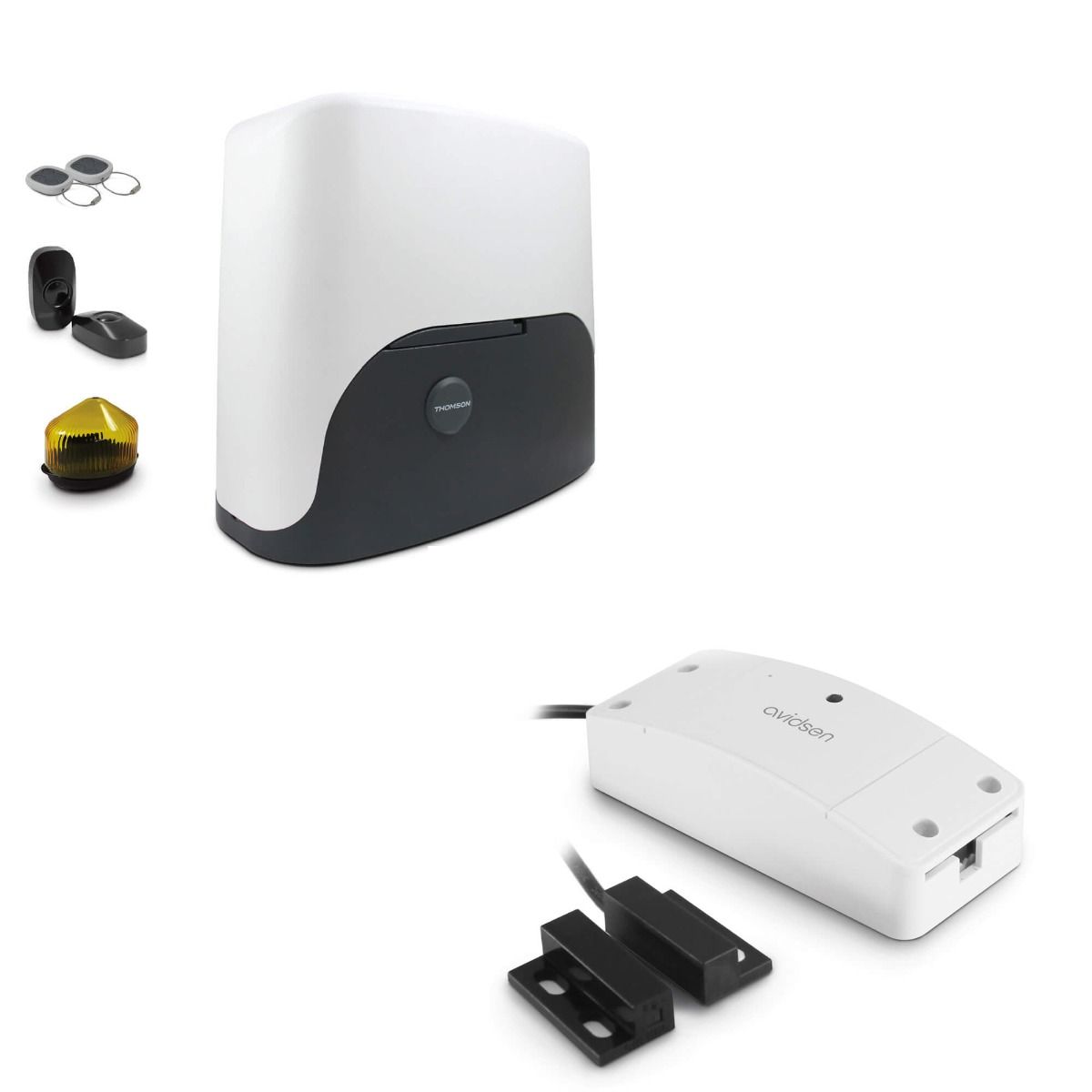 Ce kit motorisation connectée pour portail coulissant Thomson est complet