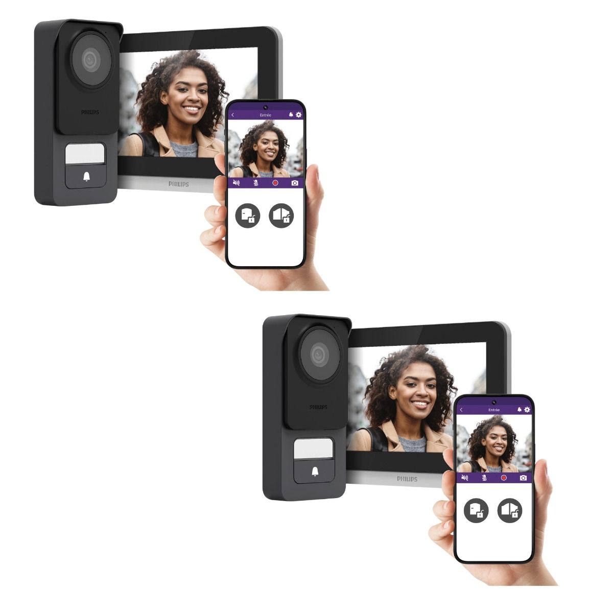 Lot de 2 visiophones