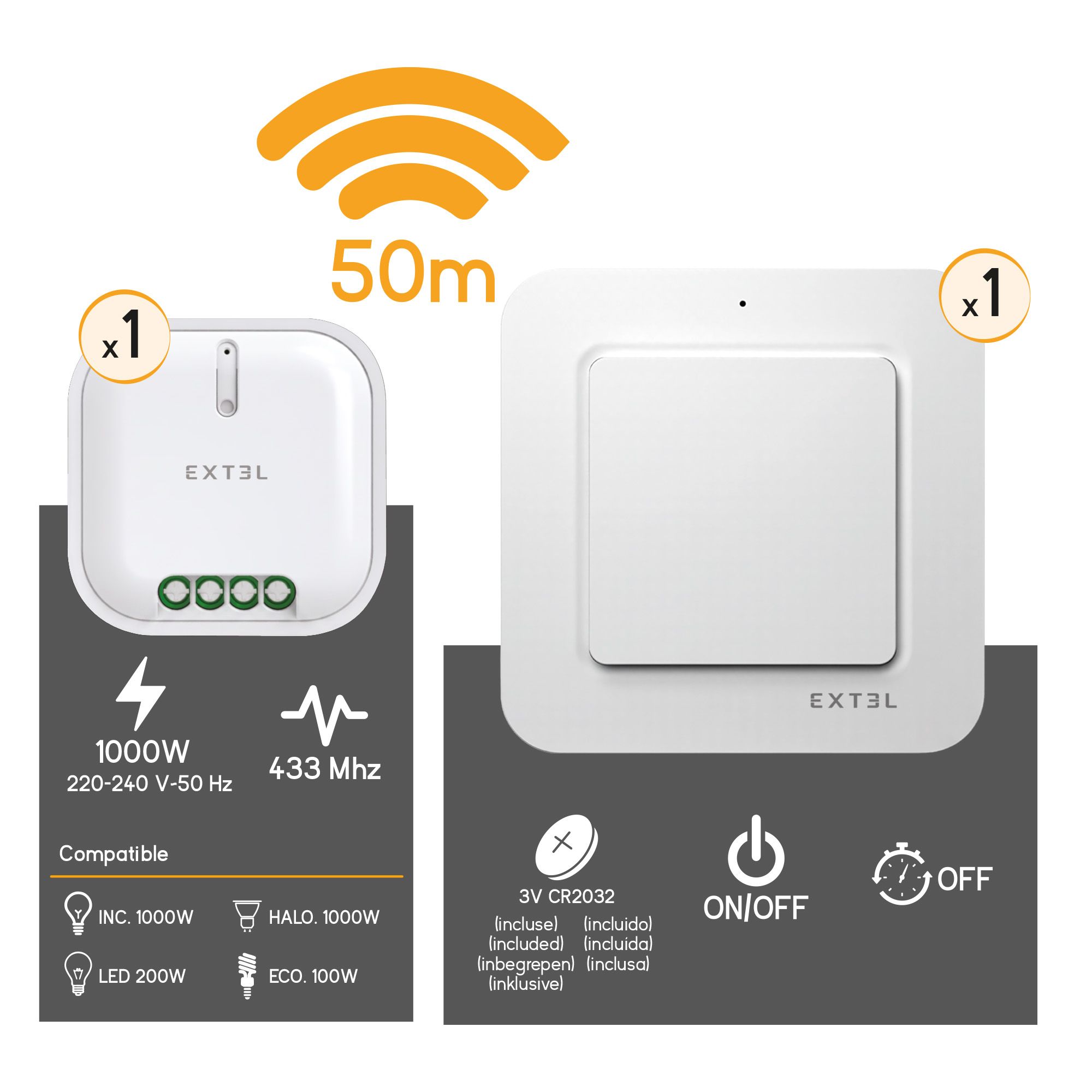 Compatible avec la majorité des ampoules