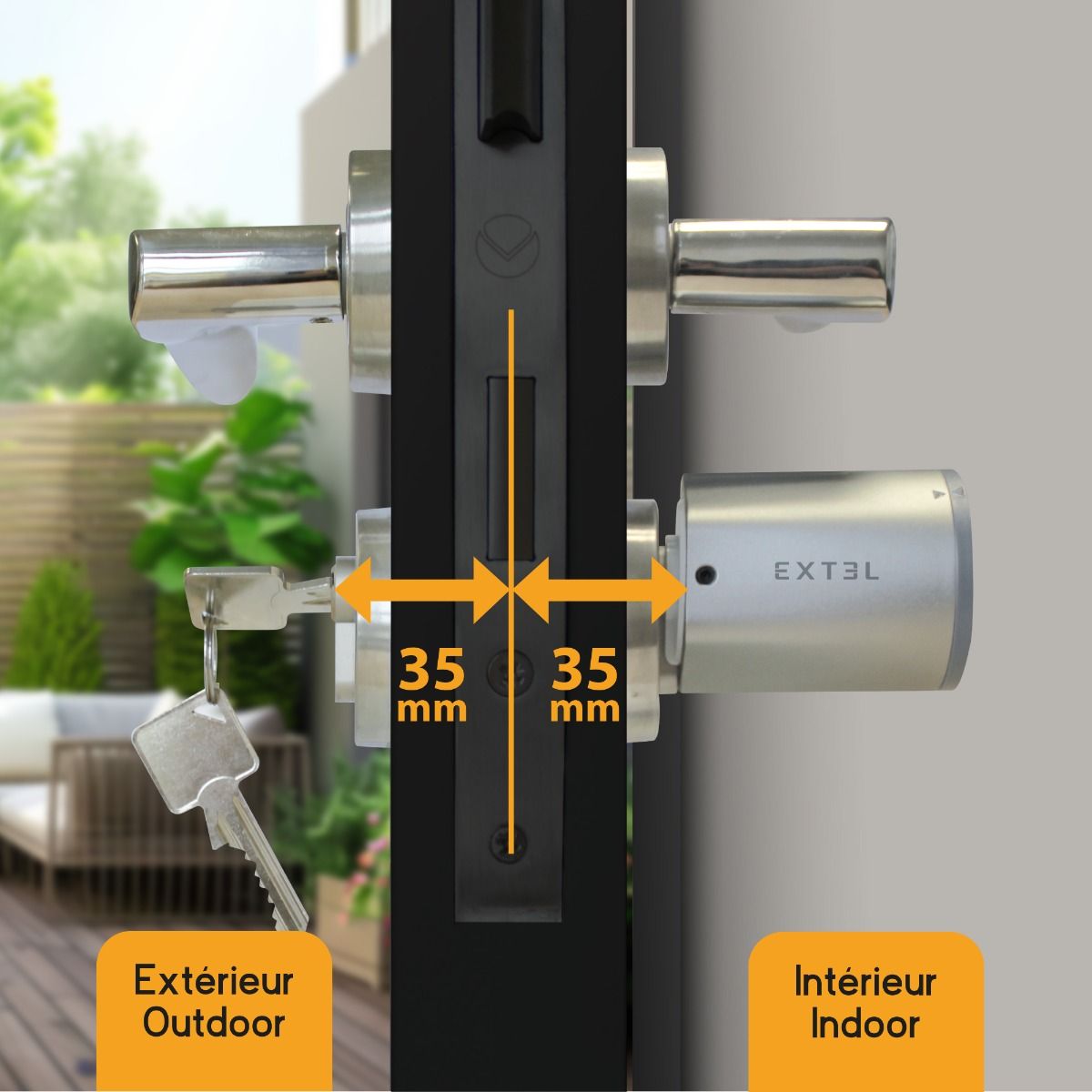 Cylindre 35/35 compatible avec la serrure connectée Extel Lock