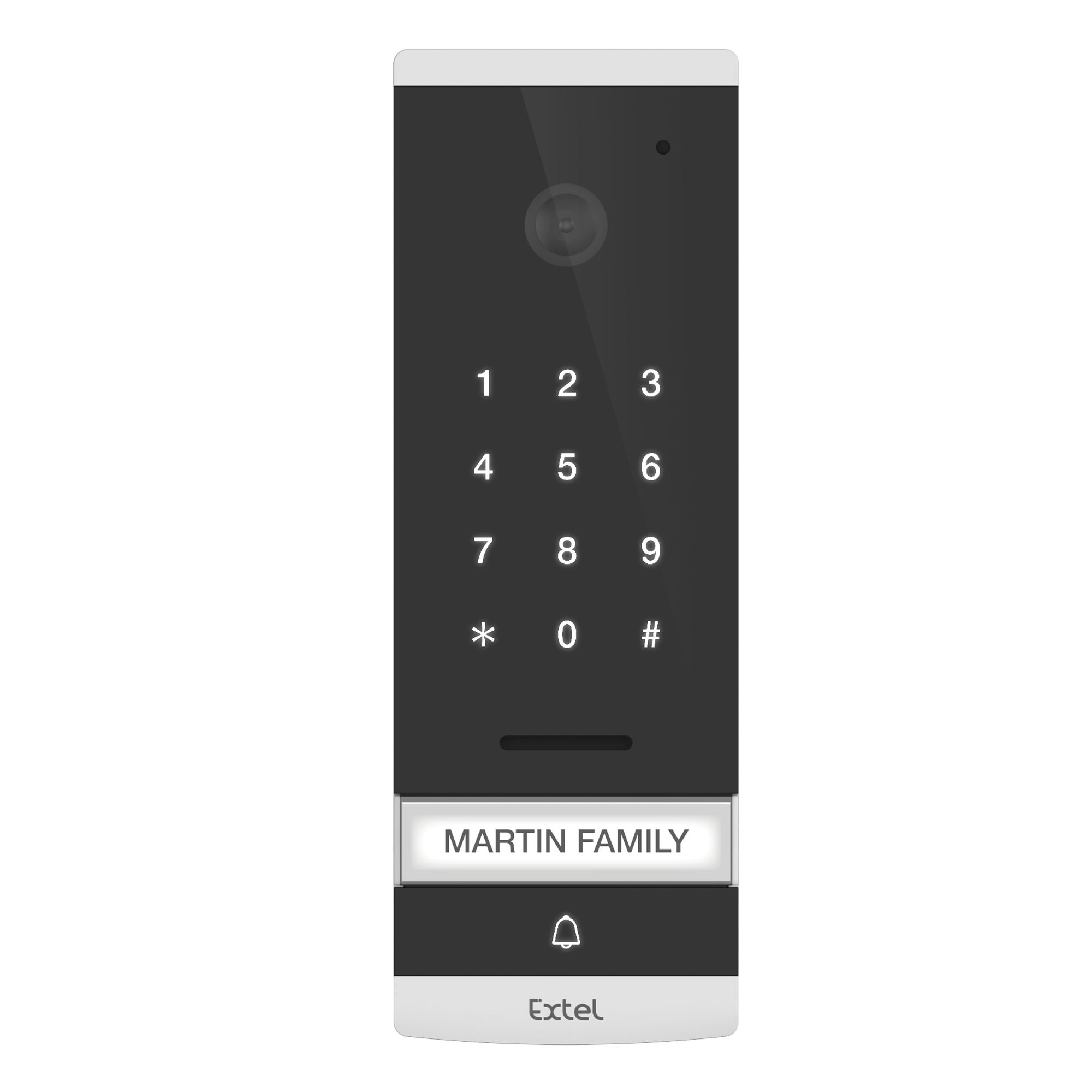 Un clavier à code intégré à la platine de rue