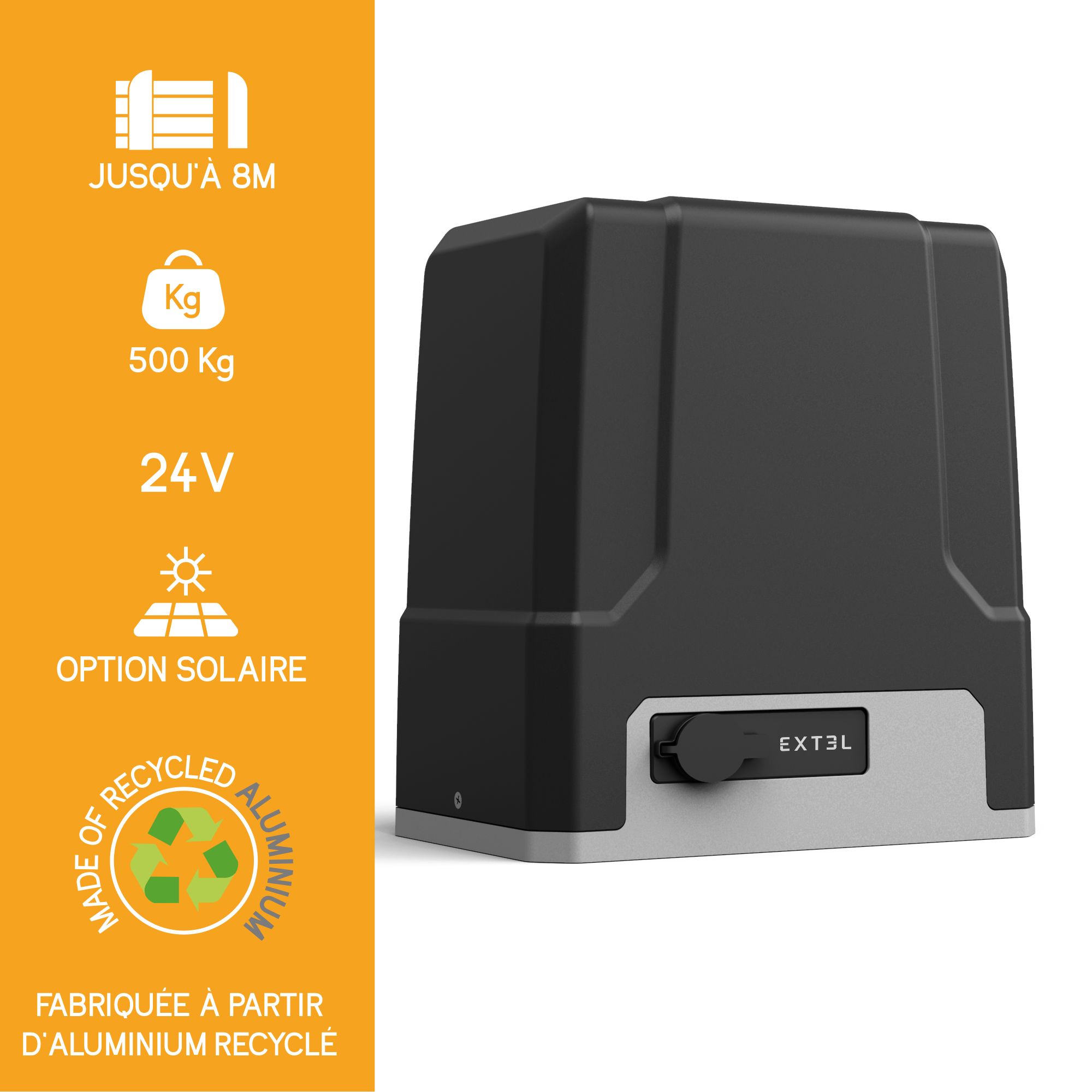 Un moteur compatible avec de nombreux portails coulissants
