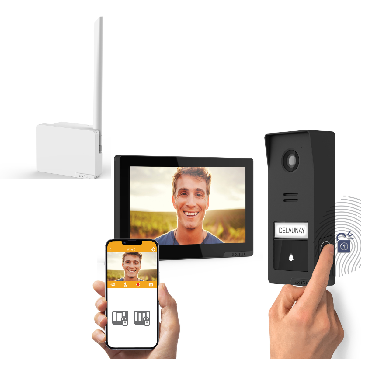 Contenu du pack Extel Wave 3 et de son répéteur