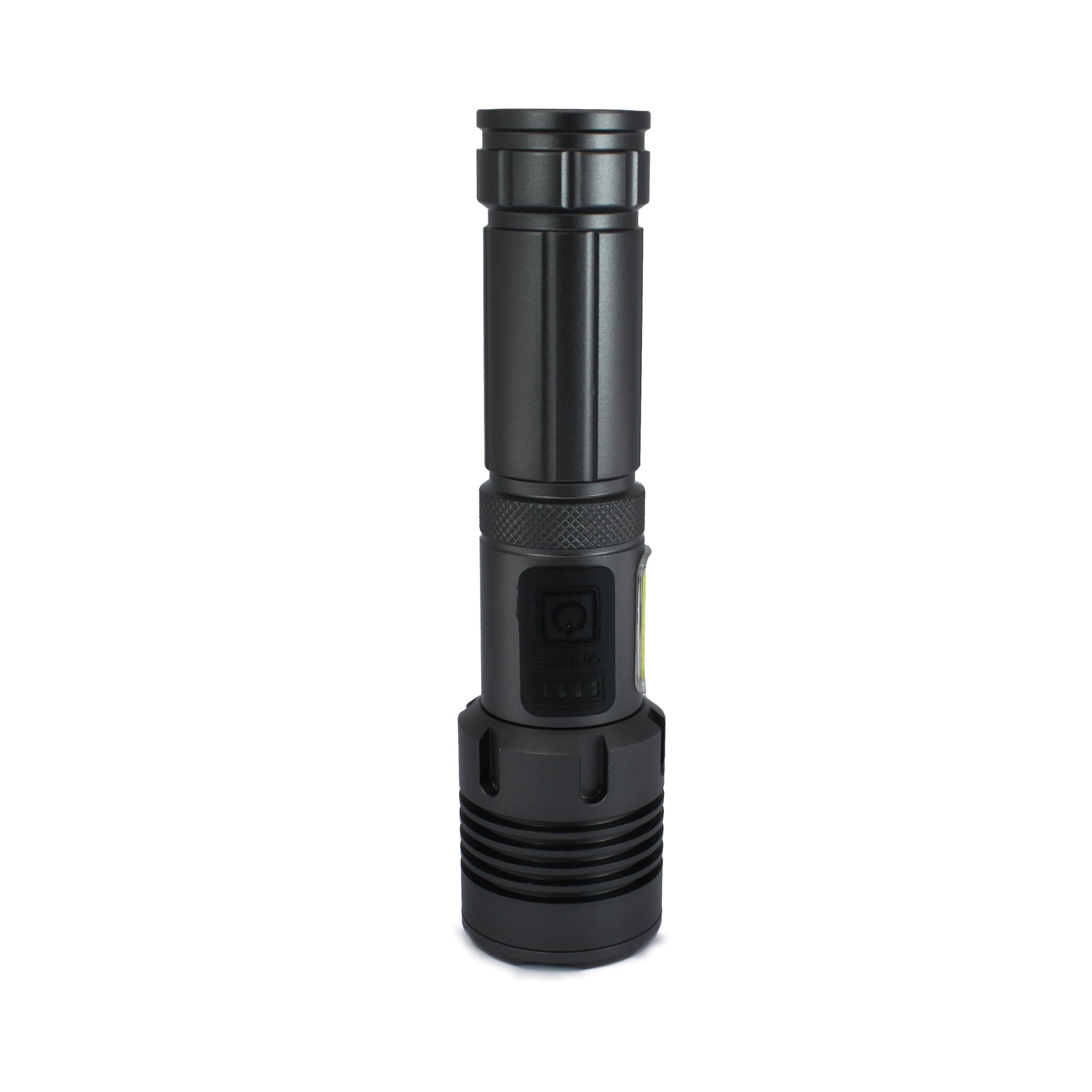Lampe Torche LED 1200 Lumens Zoomable Verte, 3 Modes, Pile AA/14500
