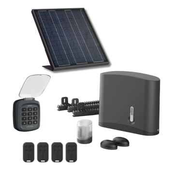 Motorisation solaire avec digicode Avidsen Zenia pour portail coulissant 4 m
