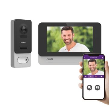 Visiophone tactile 7 pouces sans fil et connecté - WelcomeEye Wireless - Philips - 531039