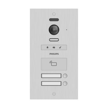 Platine de rue immeuble professionnel 2 noms - WelcomeHive Pro 2 - Philips - 531061