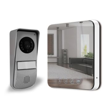 Visiophone couleur ultra plat design pouce/incheffet miroirpouce/inch