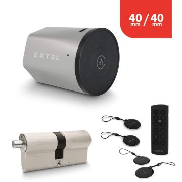 Kit Serrure Connectée Extel Lock + cylindre 40/40 mm + clavier sans fil + 2 badges supplémentaires