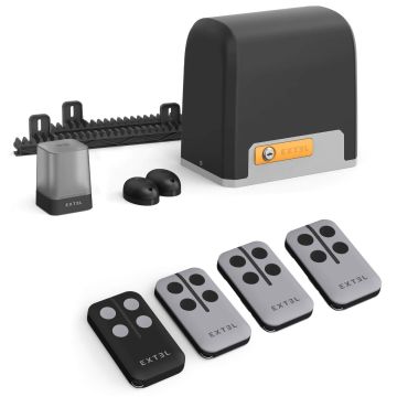 Kit Motorisation connectée pour portail coulissant : max 8m/500kg - XC500 + 2 télécommandes supplémentaires - Extel Umii
