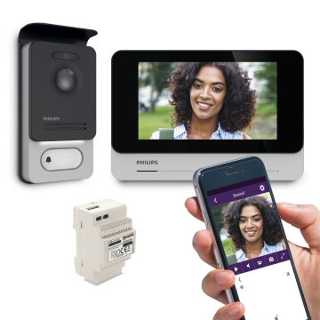 Visiophone filaire connecté WelcomeEye Connect 2 avec son transformateur 230 V