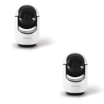 Lot de 2 caméras IP intérieures motorisées HomeCam Prim 2,5 K Avidsen