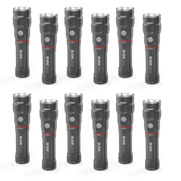 Lot de 12 lampes torches rechargeables Philex Slyde King - Nebo
