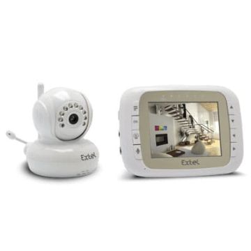Kit de vidéosurveillance sans fil moniteur + caméra  portée 200 son bidirectionnel 2 heures autonomie - Extel - 082505