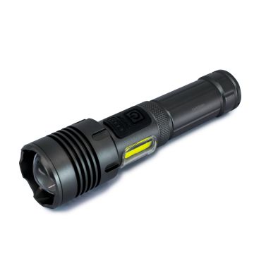Lampe de poche rechargeable zoom télescopique 1200 lumens 7 modes d'éclairage - Avidsen - 103645