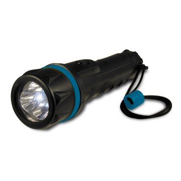 Lampe torche trois LEDs SMD blanches - caoutchouc antidérapant - Avidsen - 103664