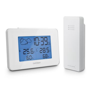 Station météo rétroéclairée avec sonde extérieure sans fil - Avidsen - 107252