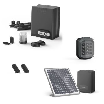 Kit Motorisation Avidsen OREA550 pour portail coulissant AVEC DIGICODE SANS FIL + kit solaire + 2 télécommandes