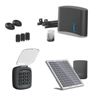 Motorisation solaire  Avidsen Zenia SE avec digicode pour portail coulissant