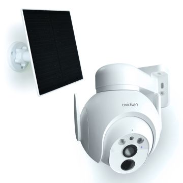 Caméra IP extérieure motorisée 2,5K solaire sur batterie HomeCam Battery 2,5 K PTZ - Avidsen - 127157