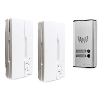 Kit d'interphones audio (avec combinés) pour deux logements 2 fils Multi Home - Thomson - 512282