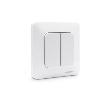 Interrupteur radio double Enocean sans fil sans pile - Avidsen - 600101