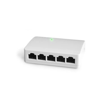 Switch Ethernet 5 ports pour box internet - Avidsen - 622110