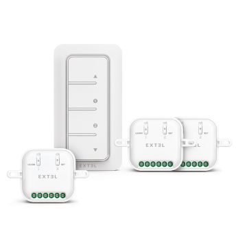 Kit de 3 modules volets roulants 433 MHz et sa télécommande - Gamme CASA - 701102