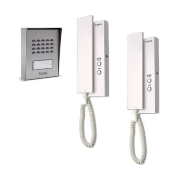 Interphone deux fils double commande portail et portillon - solution évolutive - Easy Bus 3 - Extel - 710013
