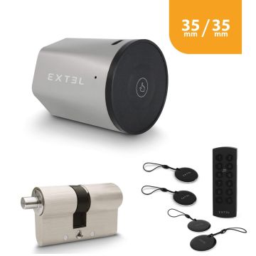 Kit Serrure Connectée Extel Lock + cylindre 35/35 mm + clavier sans fil + 2 badges supplémentaires