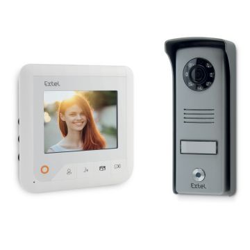 Extel LOOK - Visiophone grand angle couleur à 2 fils Blanc