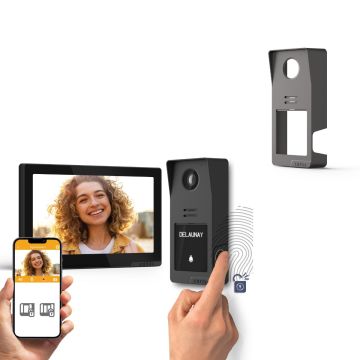 Kit visiophone filaire connecté Digital Connect + coque graphite