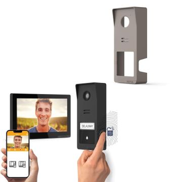 Kit visiophone sans fil connecté Wave 3 + coque gris titane