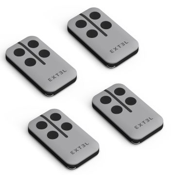 Lot de 4 télécommandes reconditionnées pour portail et porte de garage - Extel 761100R