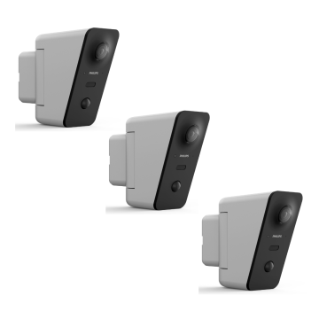 Lot de 3 caméras extérieures connectées WelcomeEye View Philips