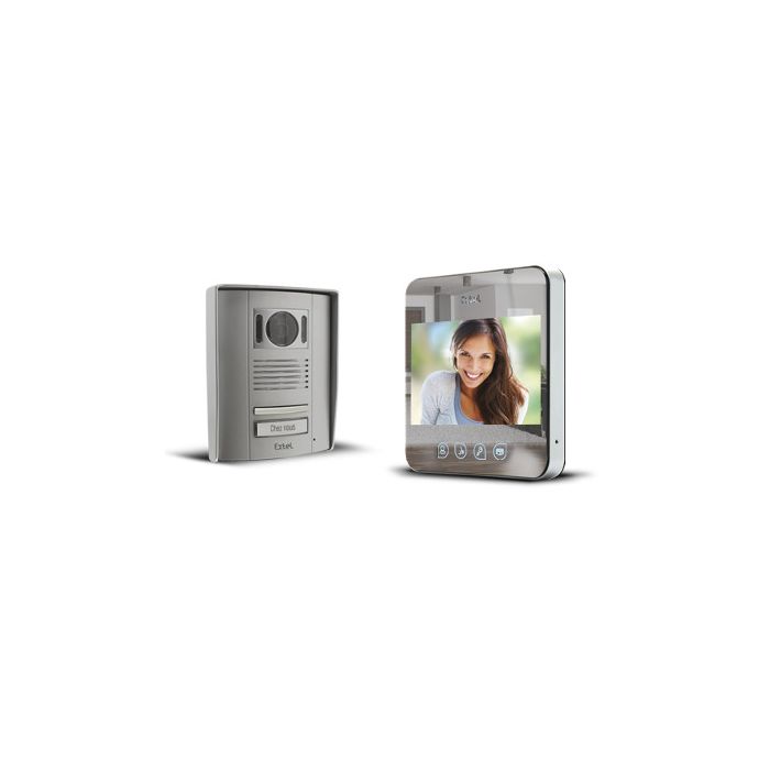 Visiophone couleur mains libres sur 2 fils QUATTRO² effet miroir - 720277G - Extel