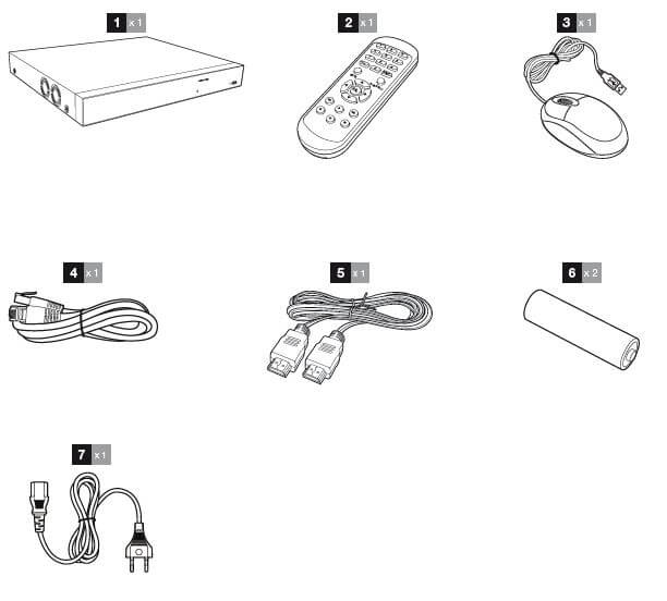 Composition du kit enregistreur Vidéo 16 caméra