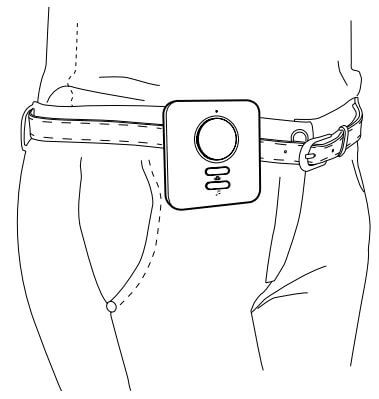 Fixation de la sonnette a la ceinture