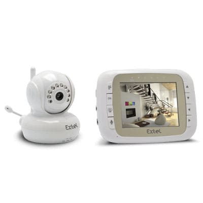 Extel Kit de vidéosurveillance sans fil moniteur + caméra portée 200 son bidirectionnel 2 heures autonomie - 082505