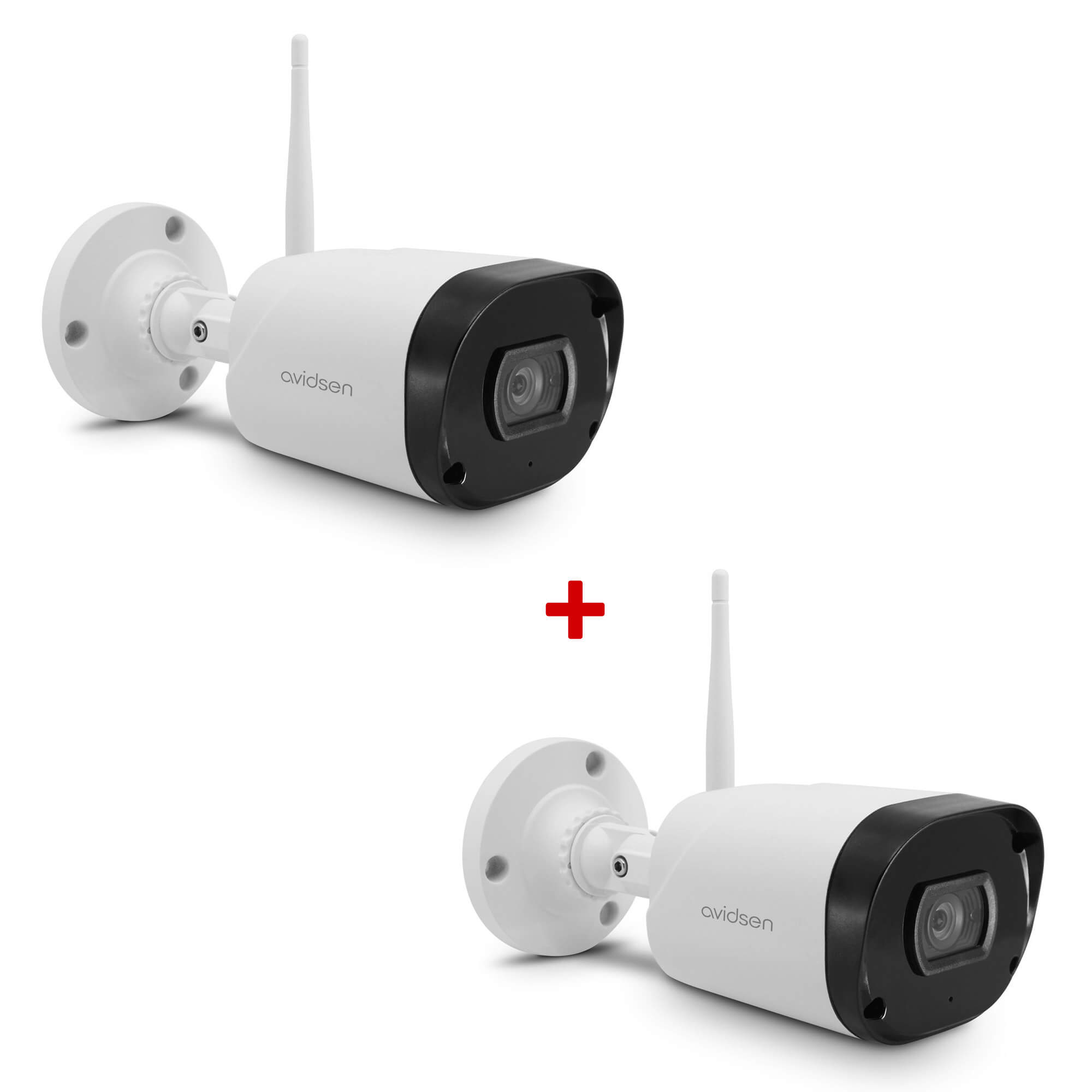 Avidsen Caméra extérieure IP Wifi compatible appli Home HomeCam WR - 127052 Lot de 2