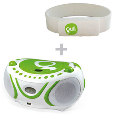Image of Pack Lecteur CD MP3 GULLI + Bracelet USB GULLI 1048