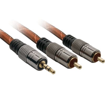 Image of Cable Jack stéréo 3,5mm / 2 RCA mâles (blindé - 3 mètres) 11