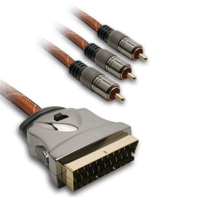 Image of Cable péritel mâle / 3 RCA mâles (blindé - 1,5 m.) 14