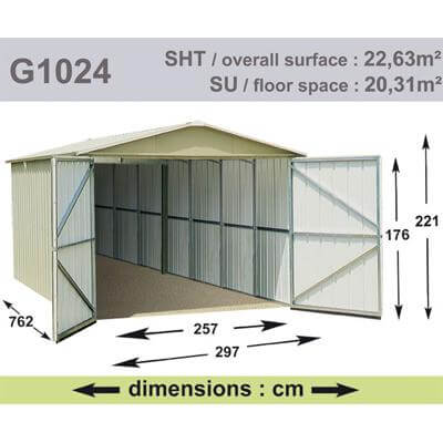 Image of Garage en métal 15 - 19 - 20 m² 1786